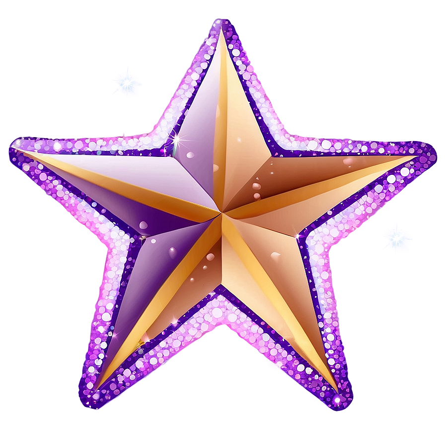 Sparkling Purple Star Art Png 91