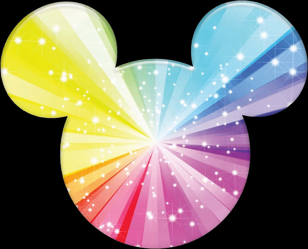 Sparkling_ Rainbow_ Mickey_ Silhouette