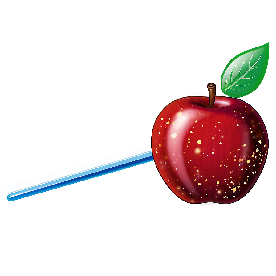 Sparkling Red Apple Png Qus