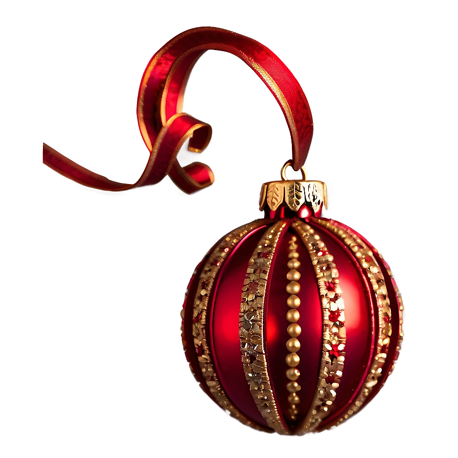 Sparkling Red Ornament Png Jan