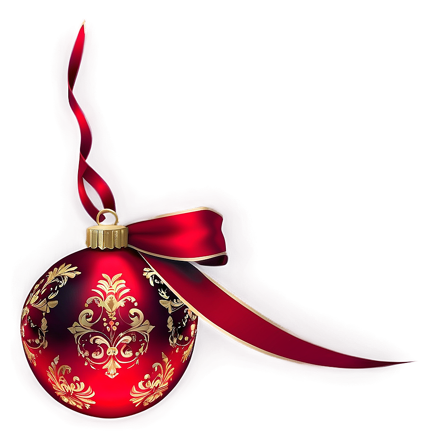 Sparkling Red Ornament Png Rtm