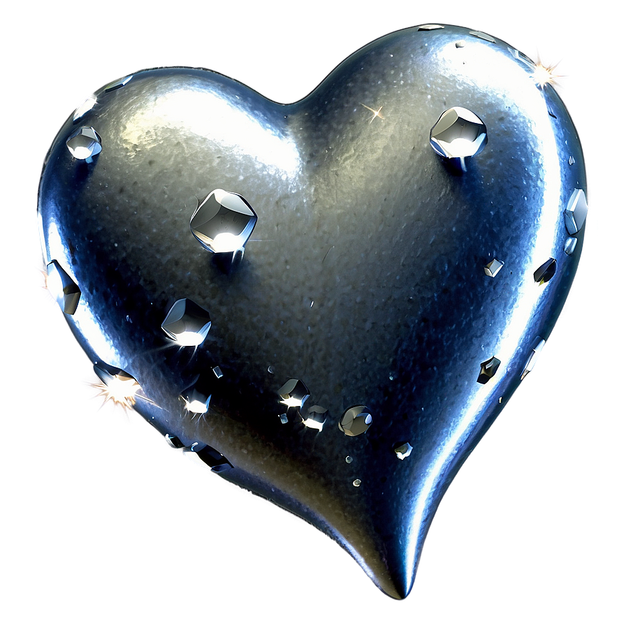 Sparkling Silver Heart Png 22