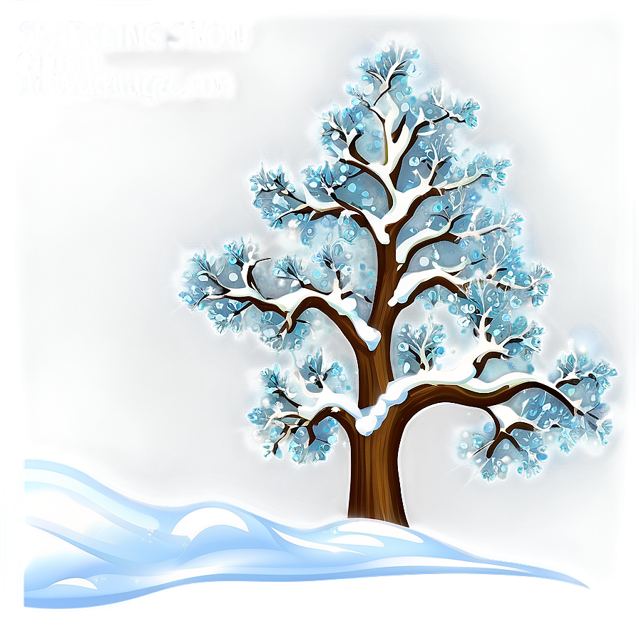 Sparkling Snow Tree Png 83