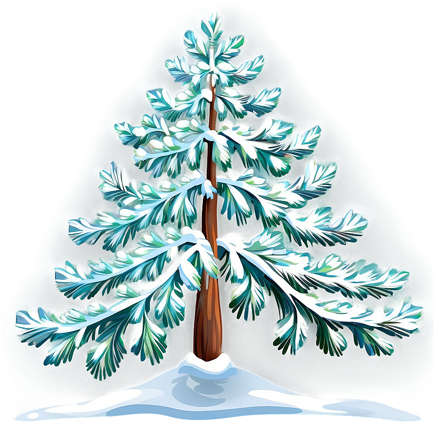 Sparkling Snowy Tree Png Qds77