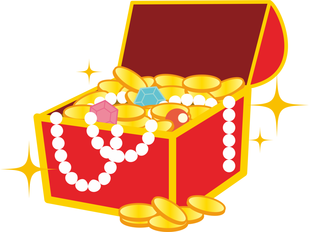 Sparkling Treasure Chest Illustration