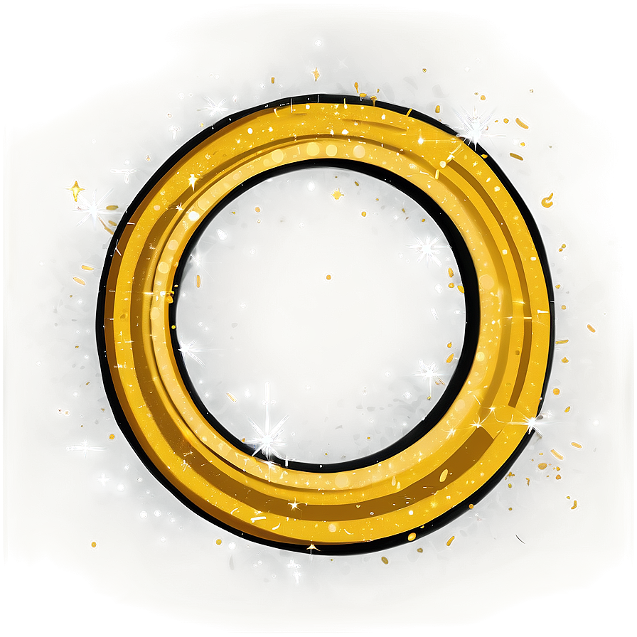 Sparkling Yellow Circle Perspective Png 8