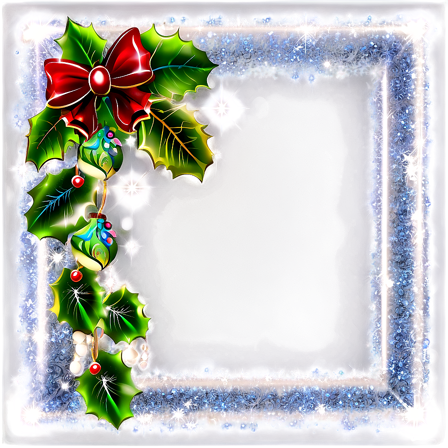 Sparkly Christmas Frame Png 61