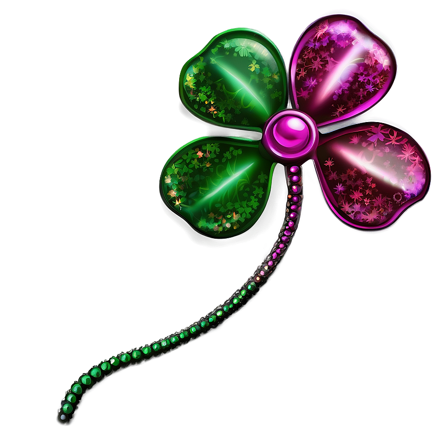 Sparkly Four Leaf Clover Png Tro