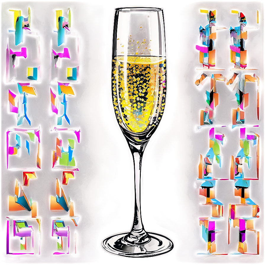 Sparkly Mimosa Flute Png Cov