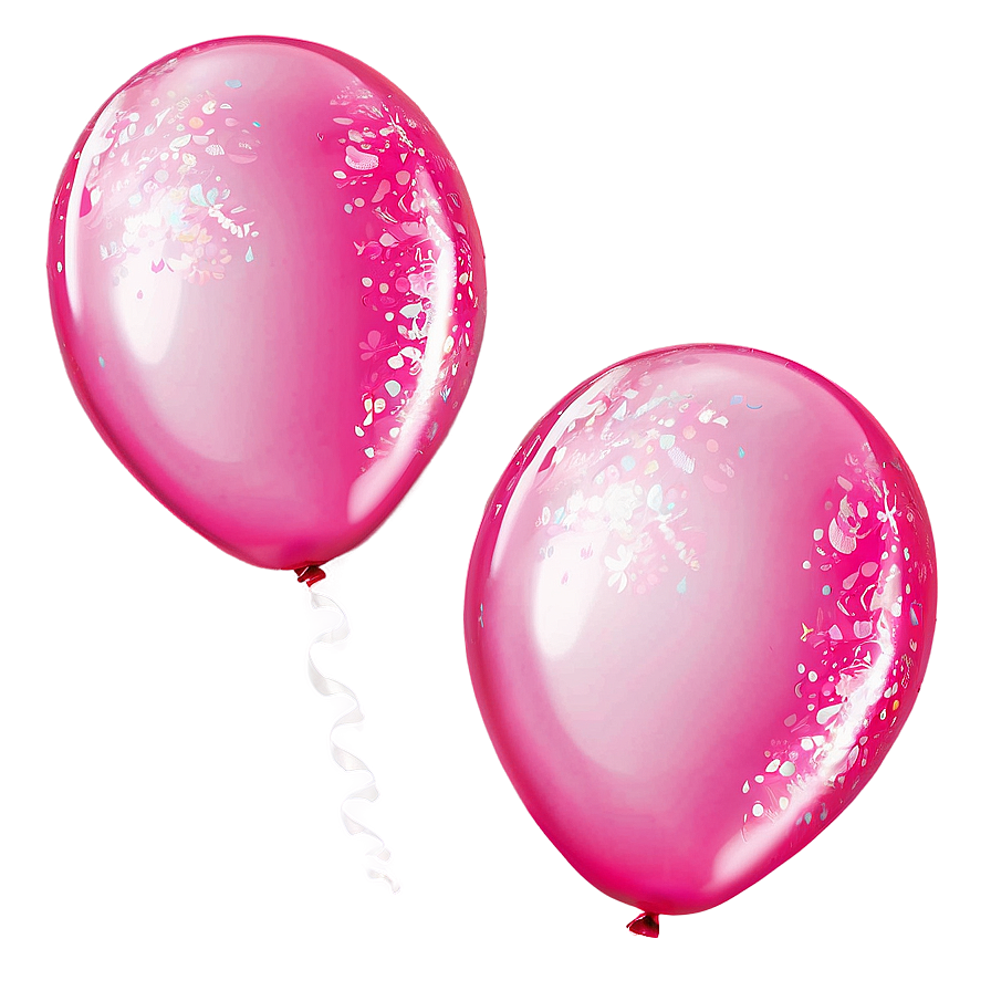 Sparkly Pink Balloons Festivity Png 25