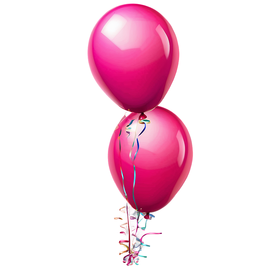 Sparkly Pink Balloons Festivity Png Ktv