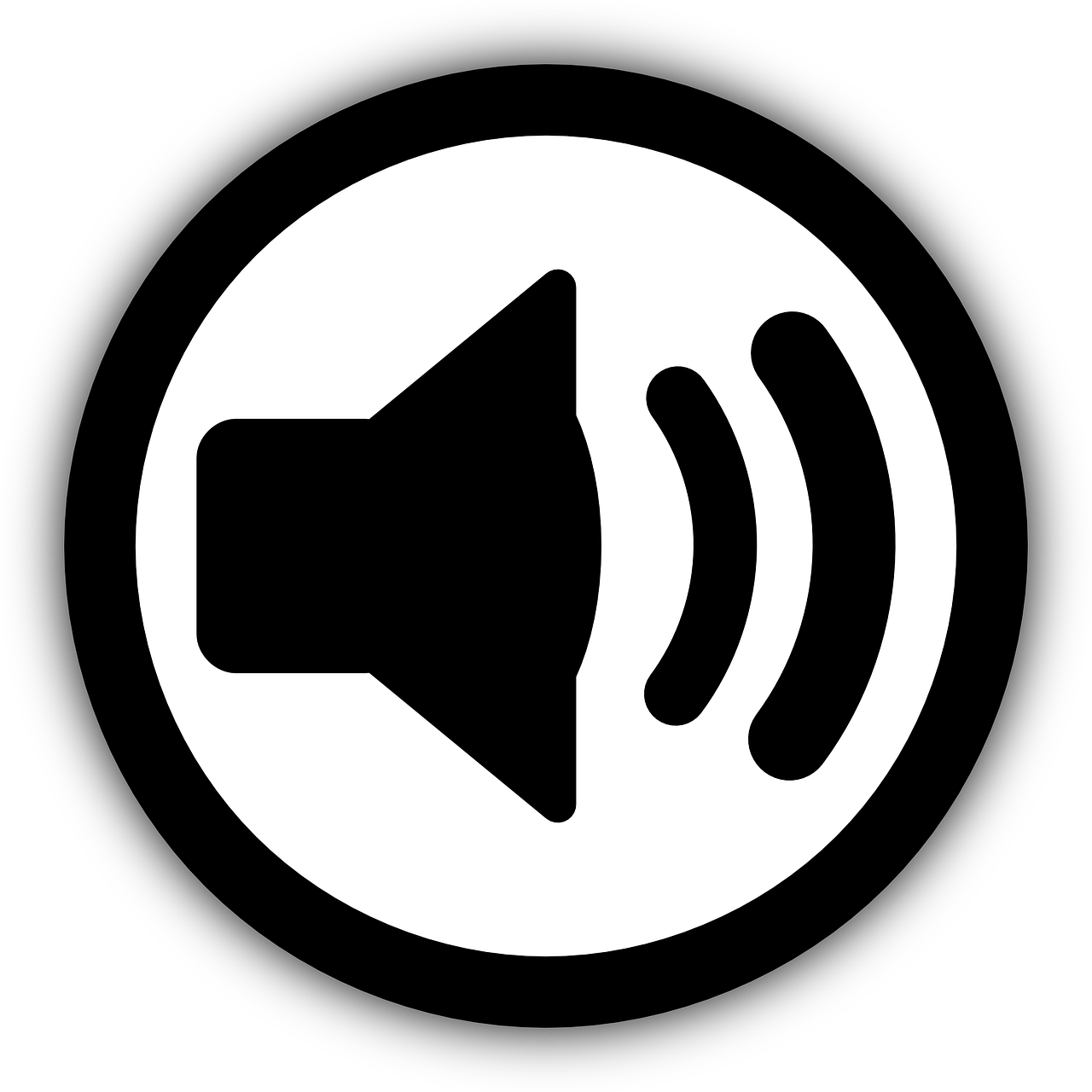Speaker Volume Icon Blackand White