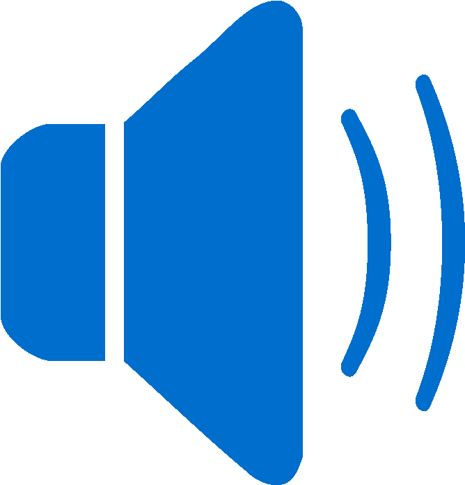 Speaker Volume Icon Blue
