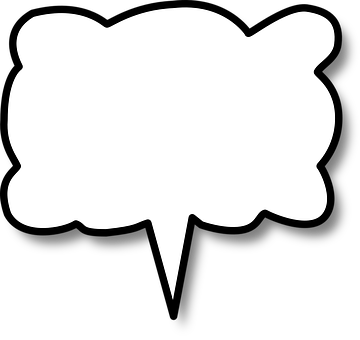 Speech Bubble Graphic Blackand White