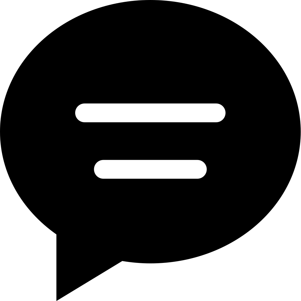 Speech Bubble Icon Black