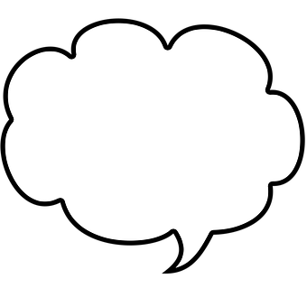 Speech Bubble Icon Blackand White