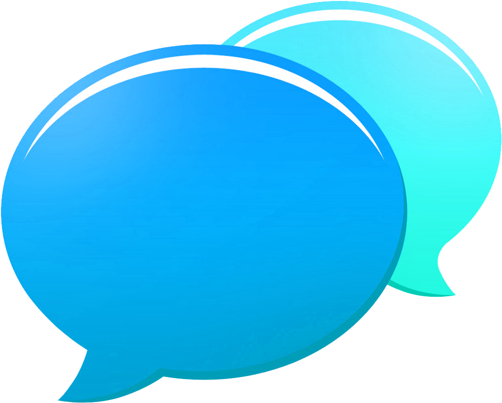 Speech Bubble Icon Blueand Green