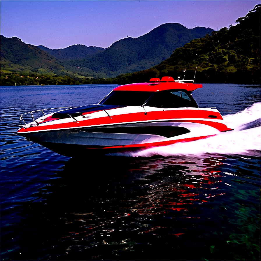 Speed Boat In Marina Png 06282024