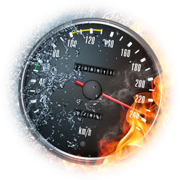 Speedometer Ice Fire Transition