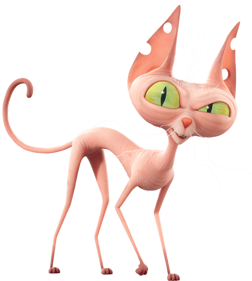 Sphynx Cat Cartoon Character