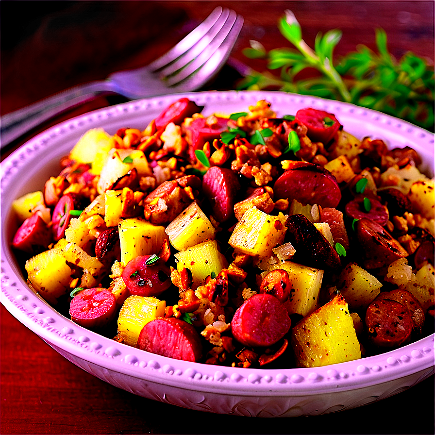 Spiced Pear And Sausage Stuffing Png Gpq