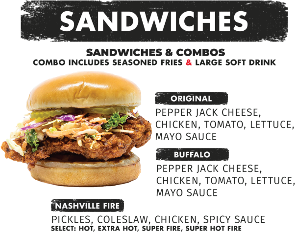 Spicy Chicken Sandwich Menu