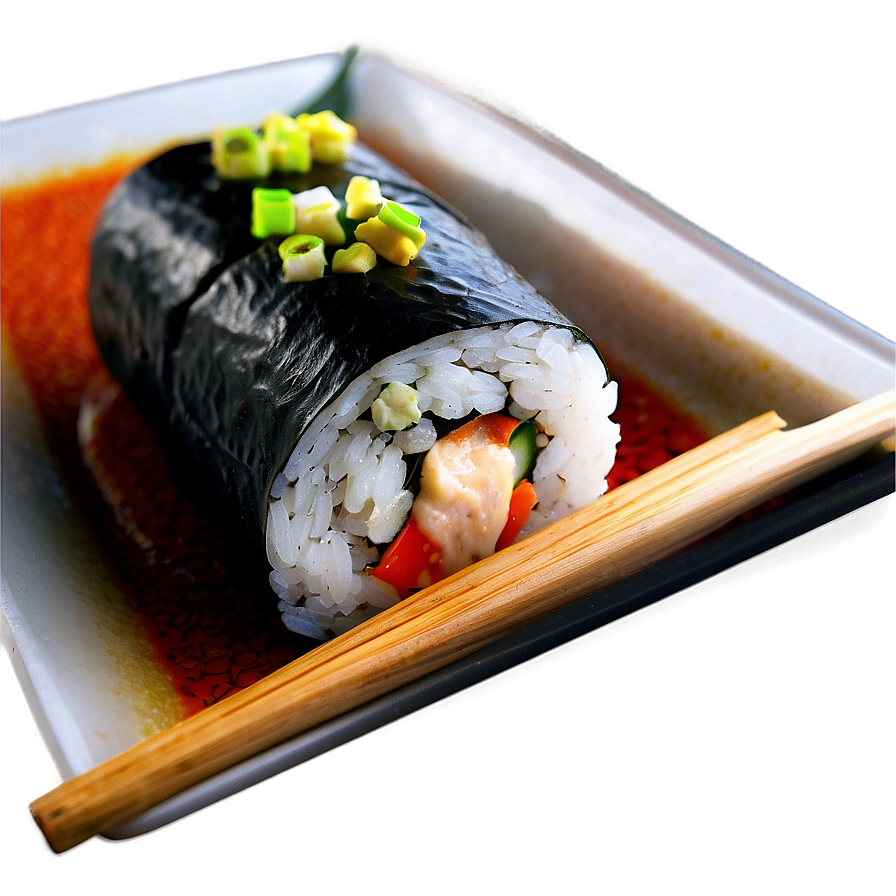 Spicy Crab Sushi Roll Png Wfs44