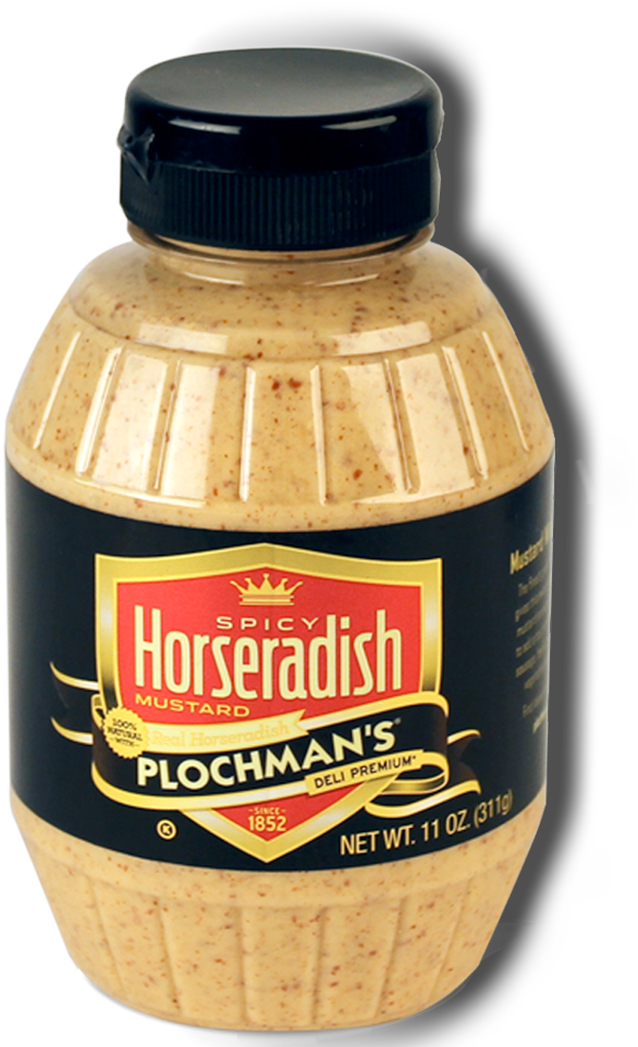 Spicy Horseradish Mustard Plochmans Bottle