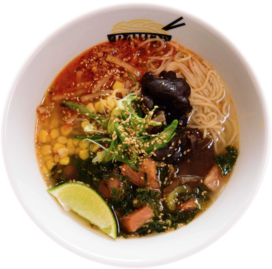 Spicy Ramen Bowl Top View