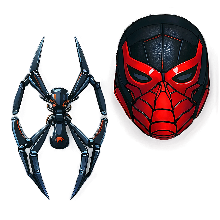 Spider Robotand Mask Illustration