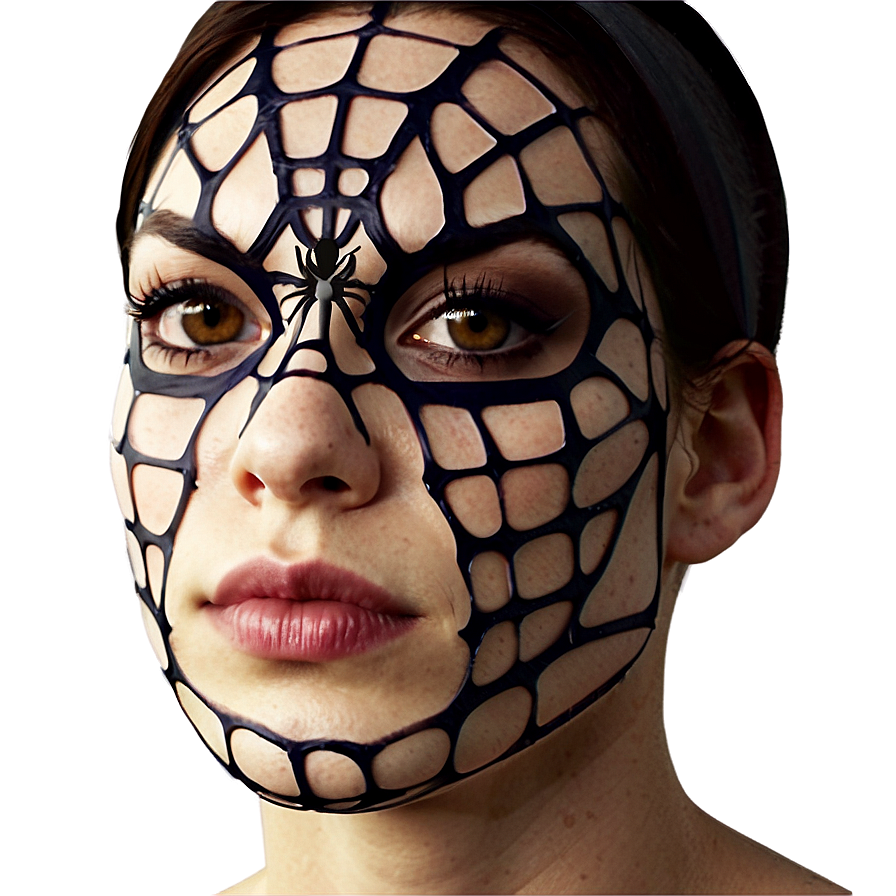 Spider Web Face Paint Woman