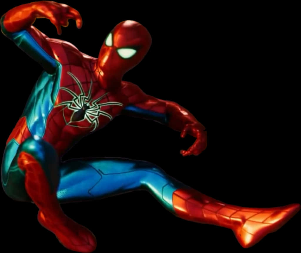 Spiderman_ Action_ Pose_ Clipart
