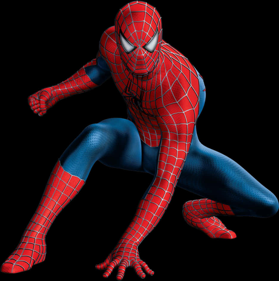 Spiderman Crouching Action Pose