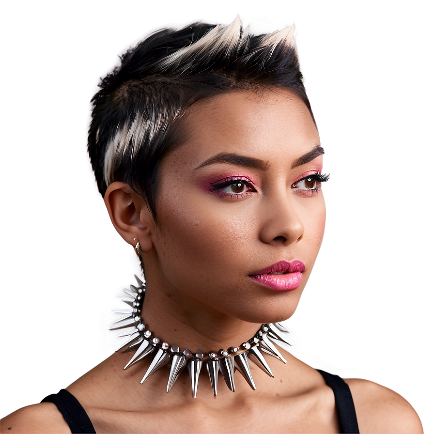 Spiked Choker In Metallic Finish Png 06282024