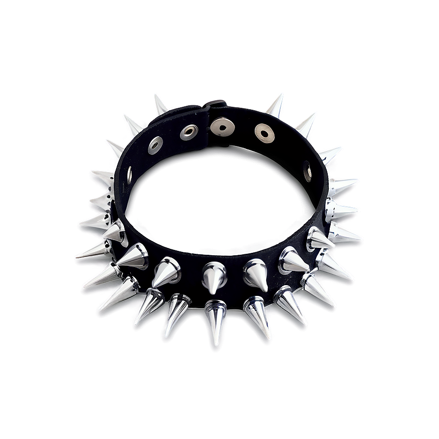 Spiked Choker With Velvet Band Png Jnj