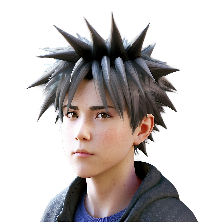 Spiky Hair Anime Character Png 82