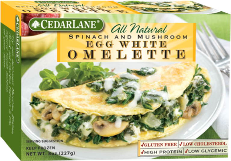 Spinach Mushroom Egg White Omelette Packaging