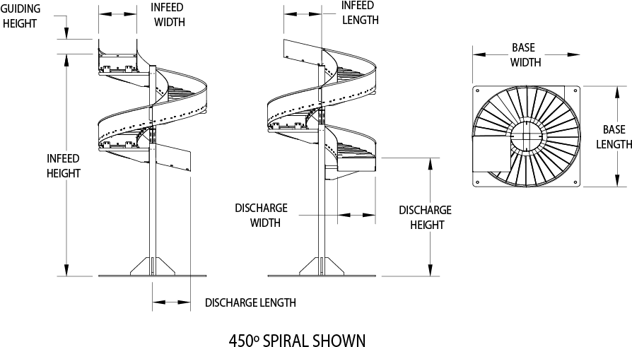 Spiral Conveyor Technical Drawing