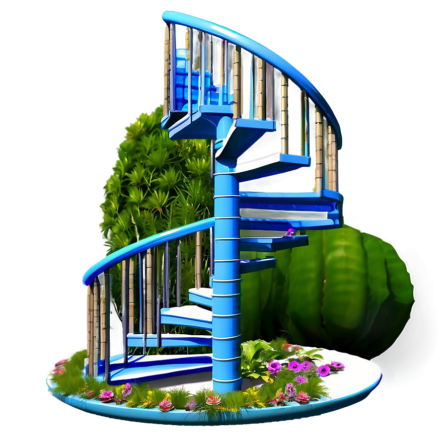 Spiral Staircase In Garden Png 35