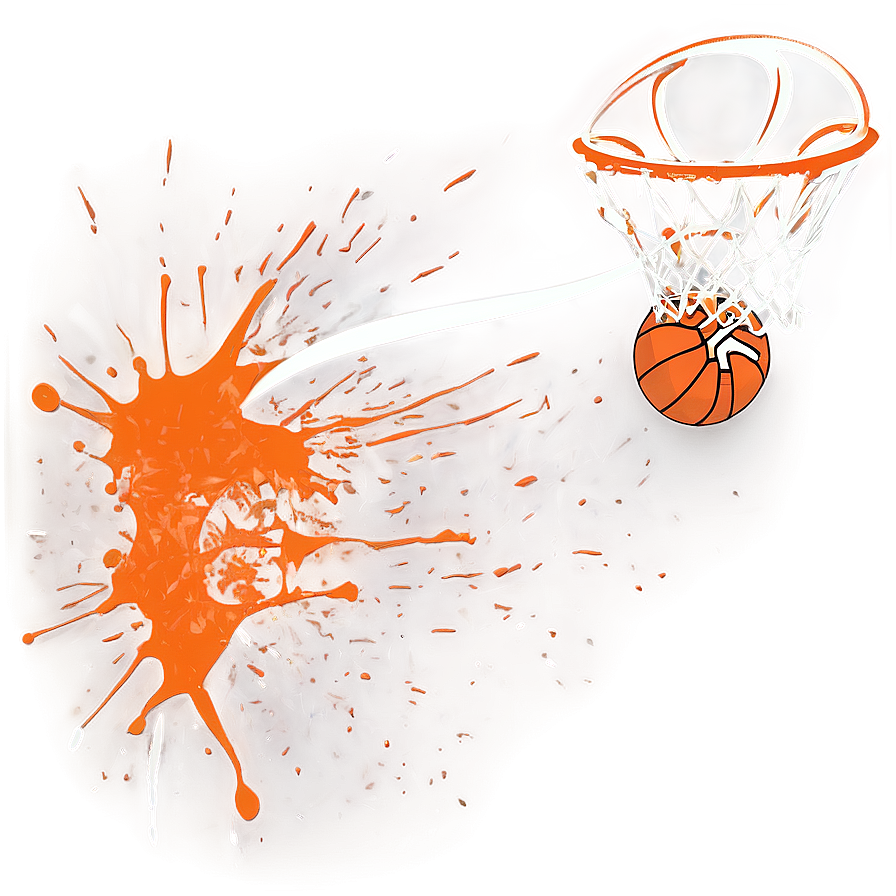 Splatter Basketball Orange Png Ixc