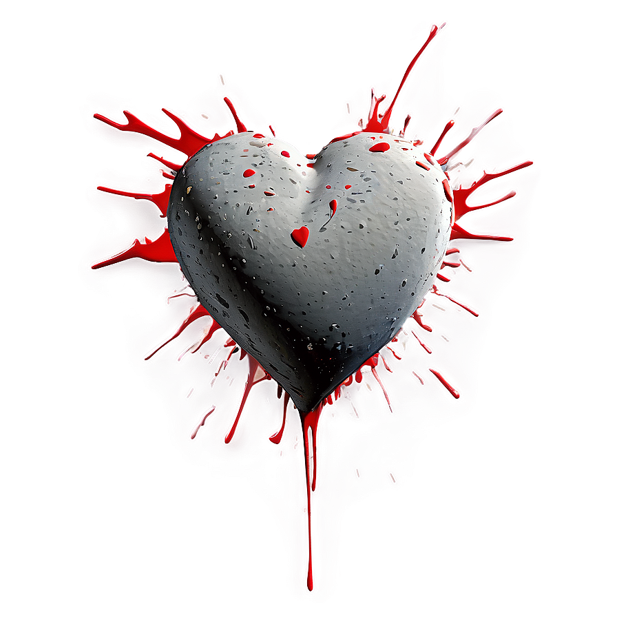 Splatter Heart Love Png 97