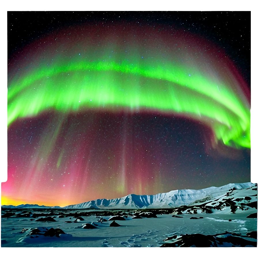 Splendid Aurora Above Horizon Png Ahr