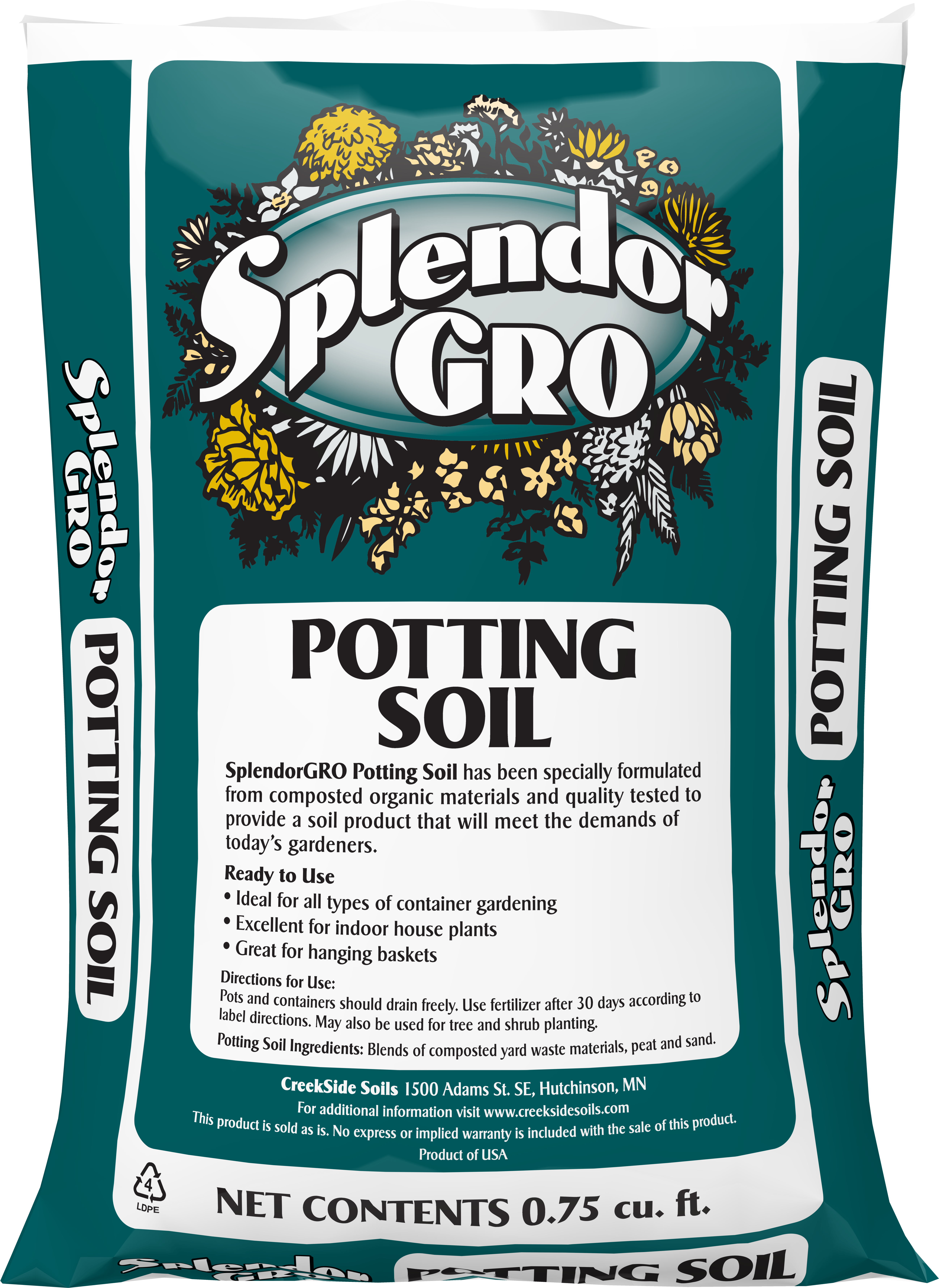 Splendor Gro Potting Soil Bag