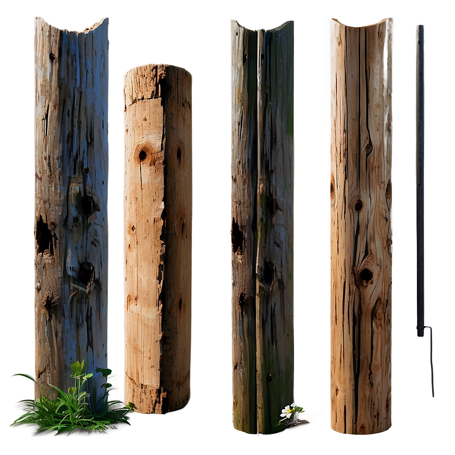 Split Wooden Pole Png Gvo2