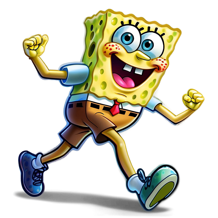 Spongebob In Motion Running Png 06282024