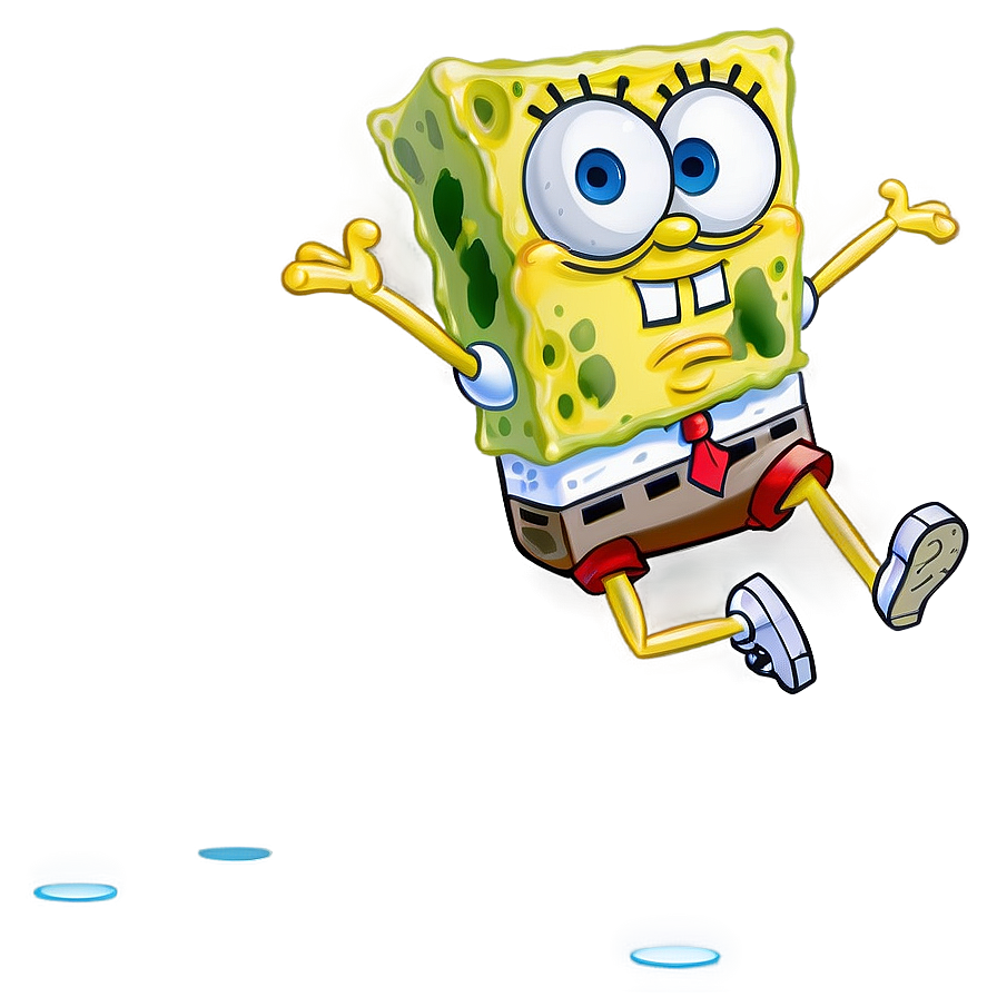 Spongebob Running Side View Png Plx