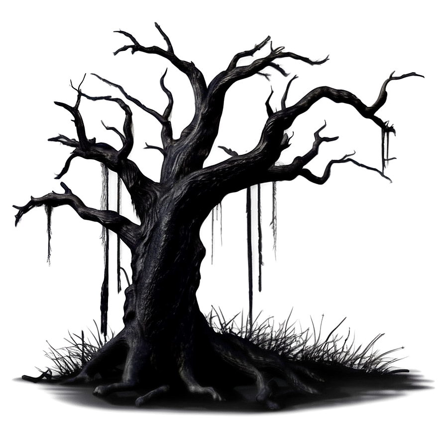 Spooky Black Tree Scene Png Rdo83