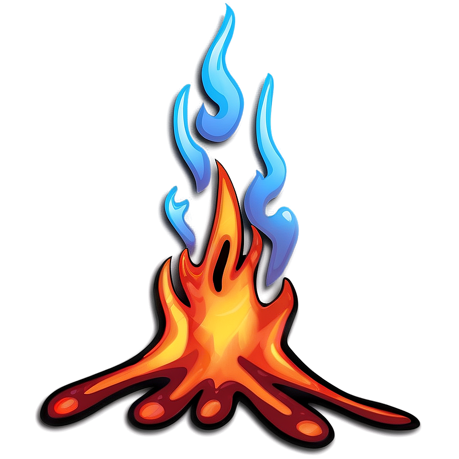 Spooky Cartoon Fire Png 06212024