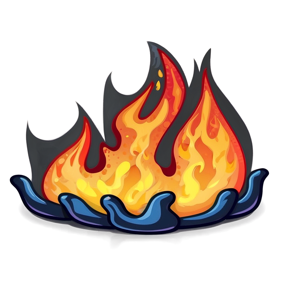 Spooky Cartoon Fire Png Fhu