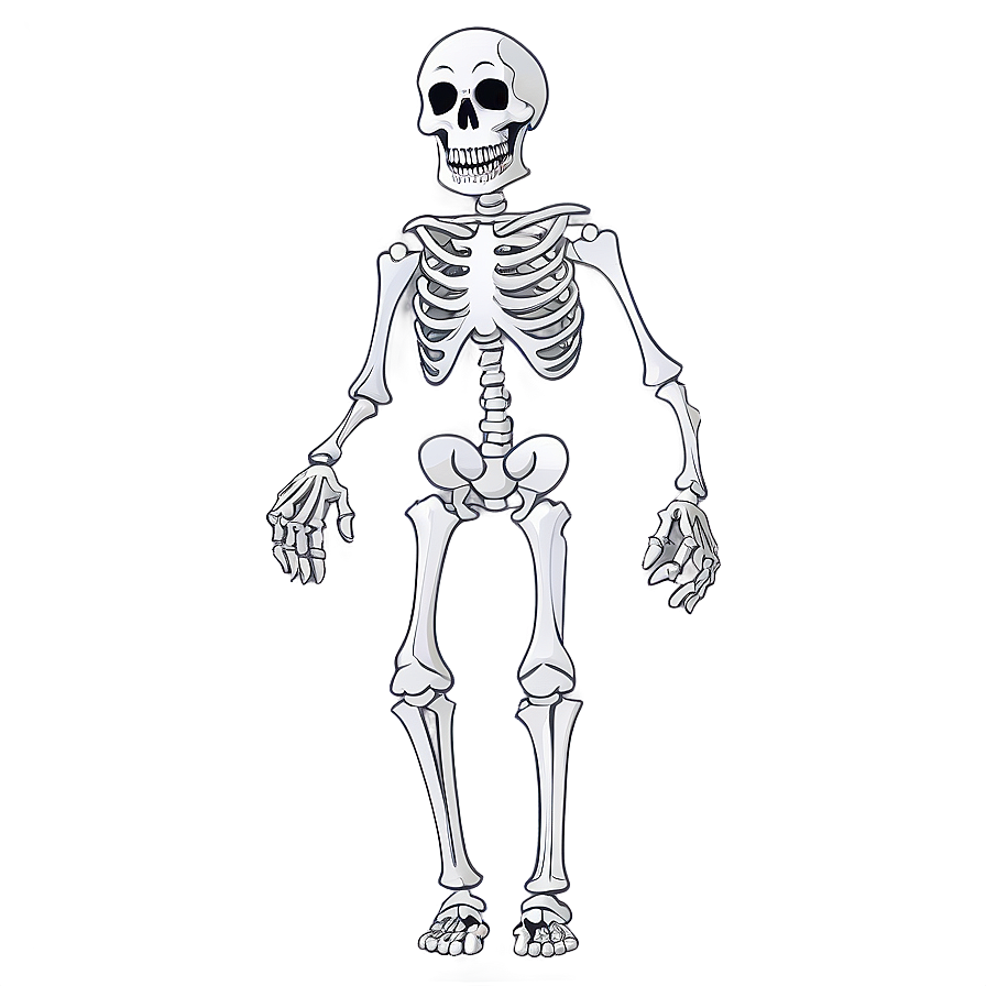 Spooky Cartoon Skeleton Png 06262024